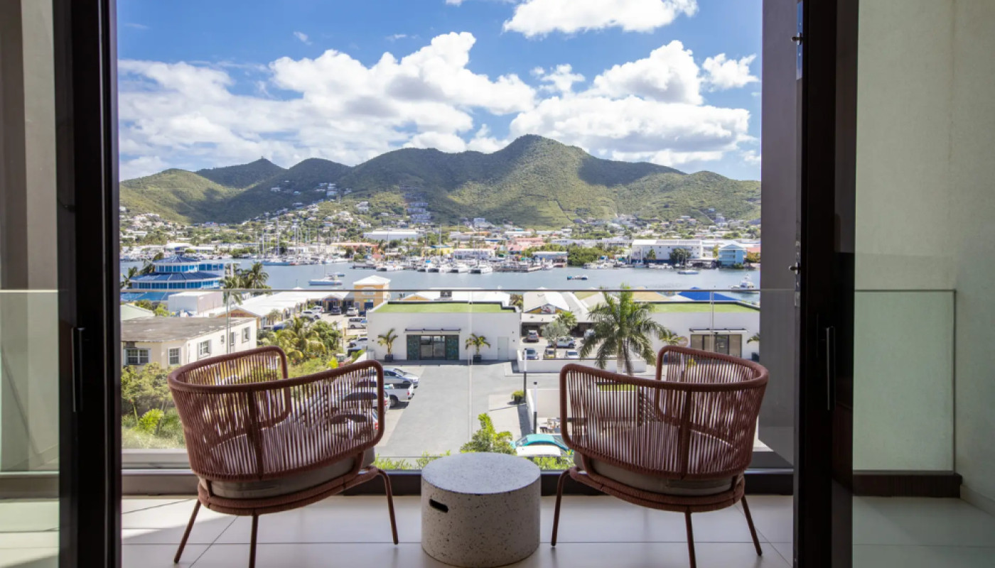 Visit Simpson Bay and stay at The Hills Residence: your perfect vacation spot