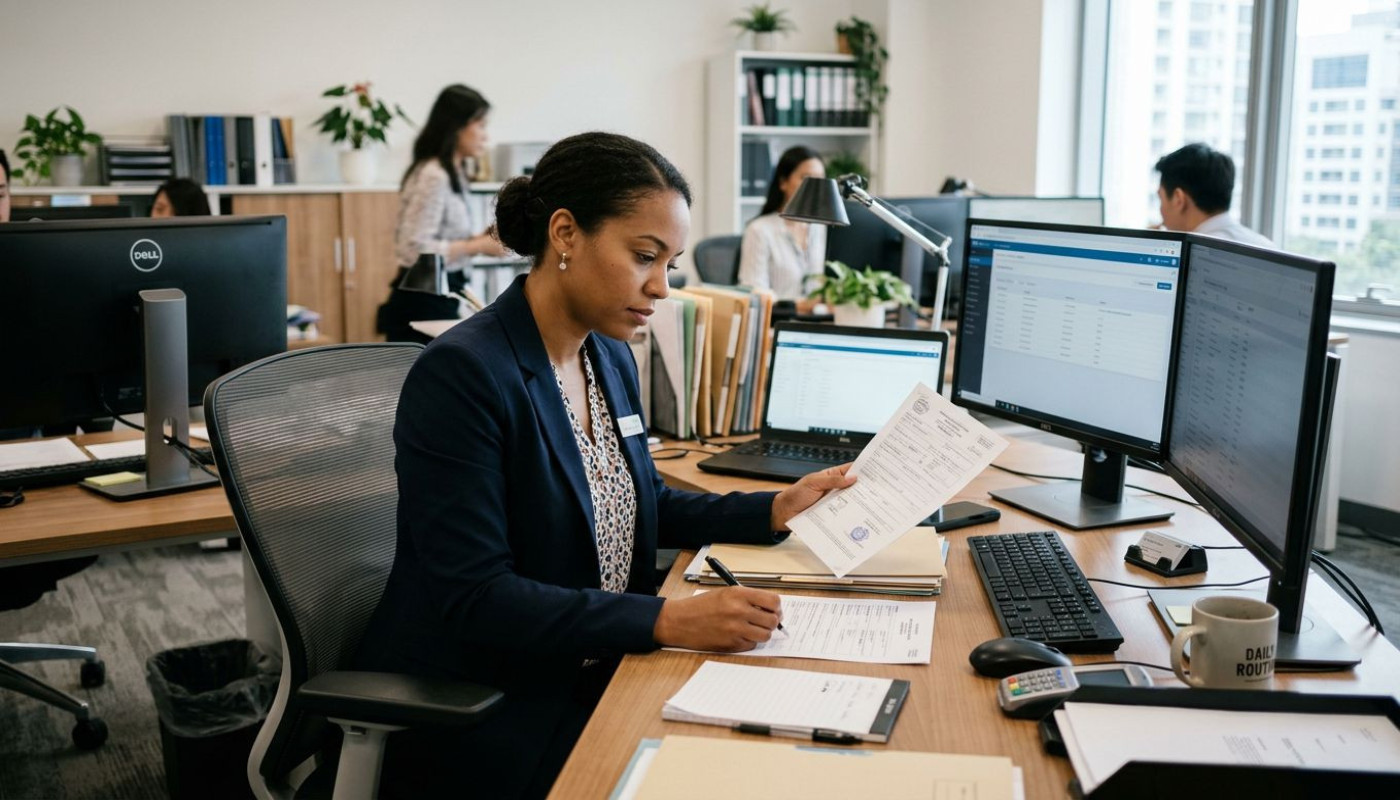 Inside The Daily Routine Of A Business Document Verification Officer